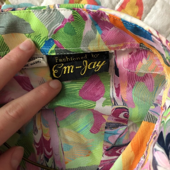 70s Psychedelic Button down - Picture 2 of 2